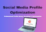optimize social media profile bio  and branding professionally